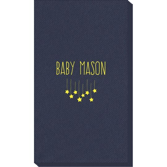 Falling Stars Linen Like Guest Towels